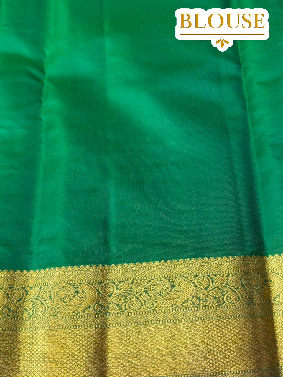 Emerald Green Handloomed Kanchipuram Pure Silk Saree