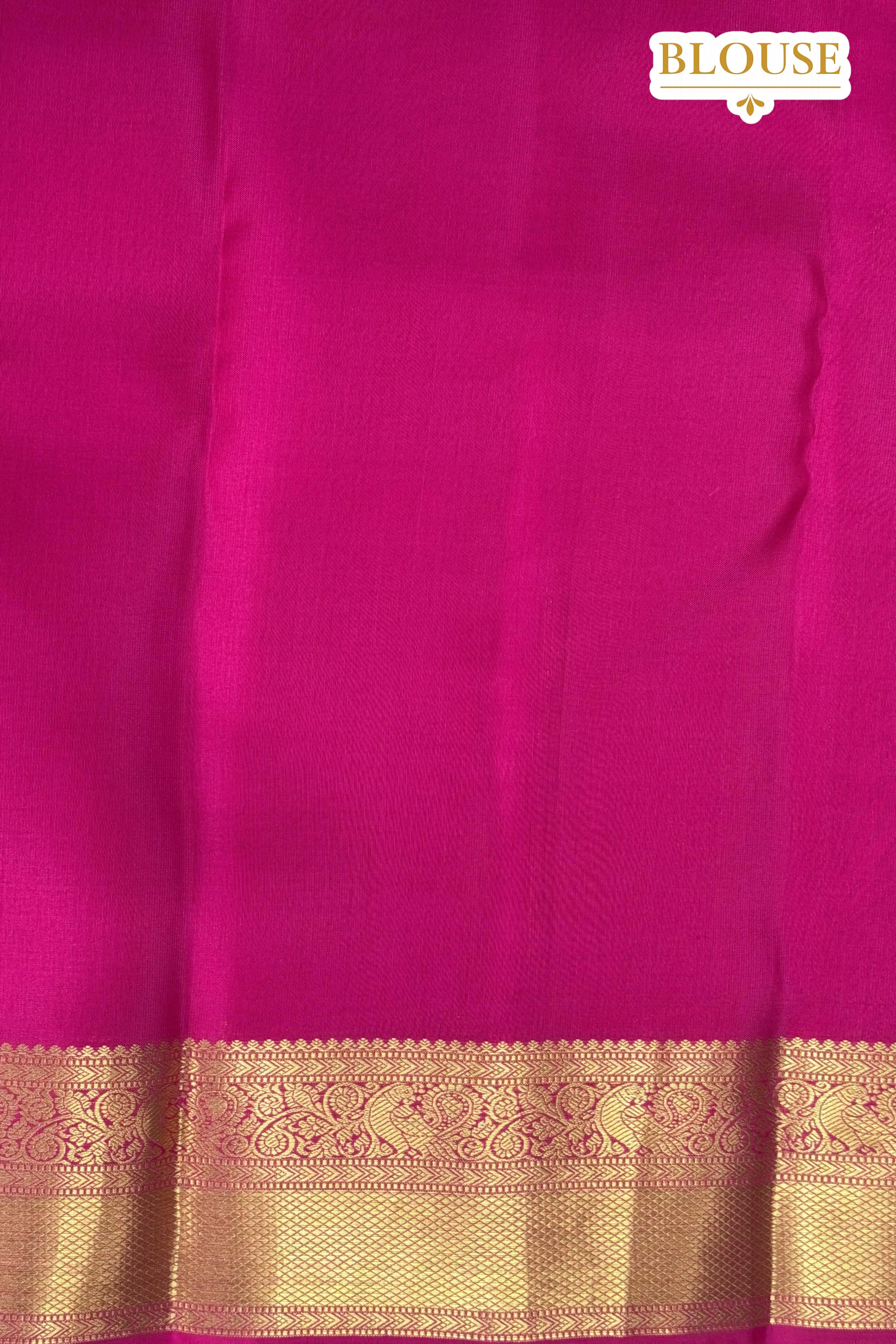 Magenta Pink Pure Silk Saree with Rich Zari Border