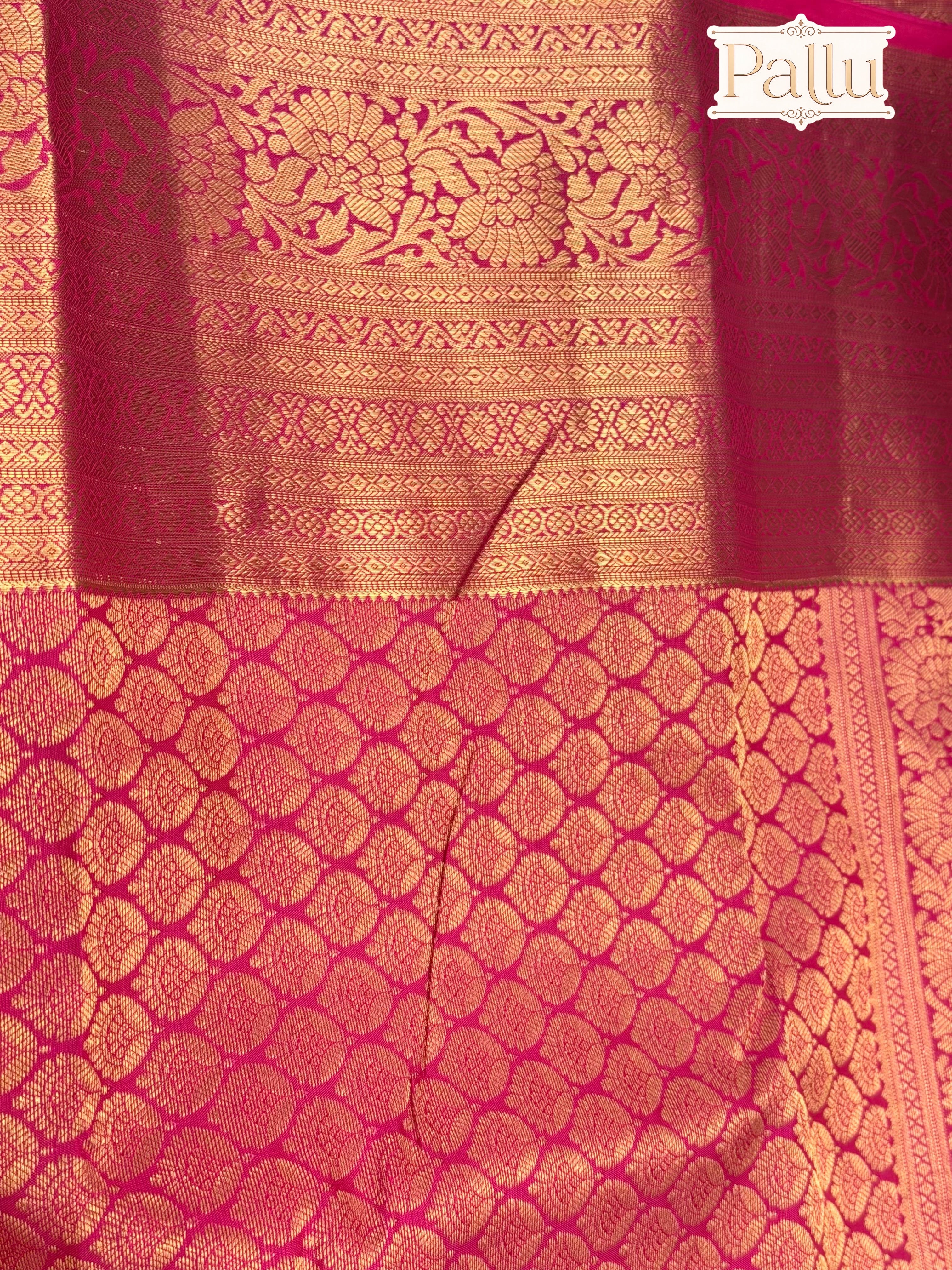 Vermillion Orange Handloomed Kanchipuram Pure Silk Saree
