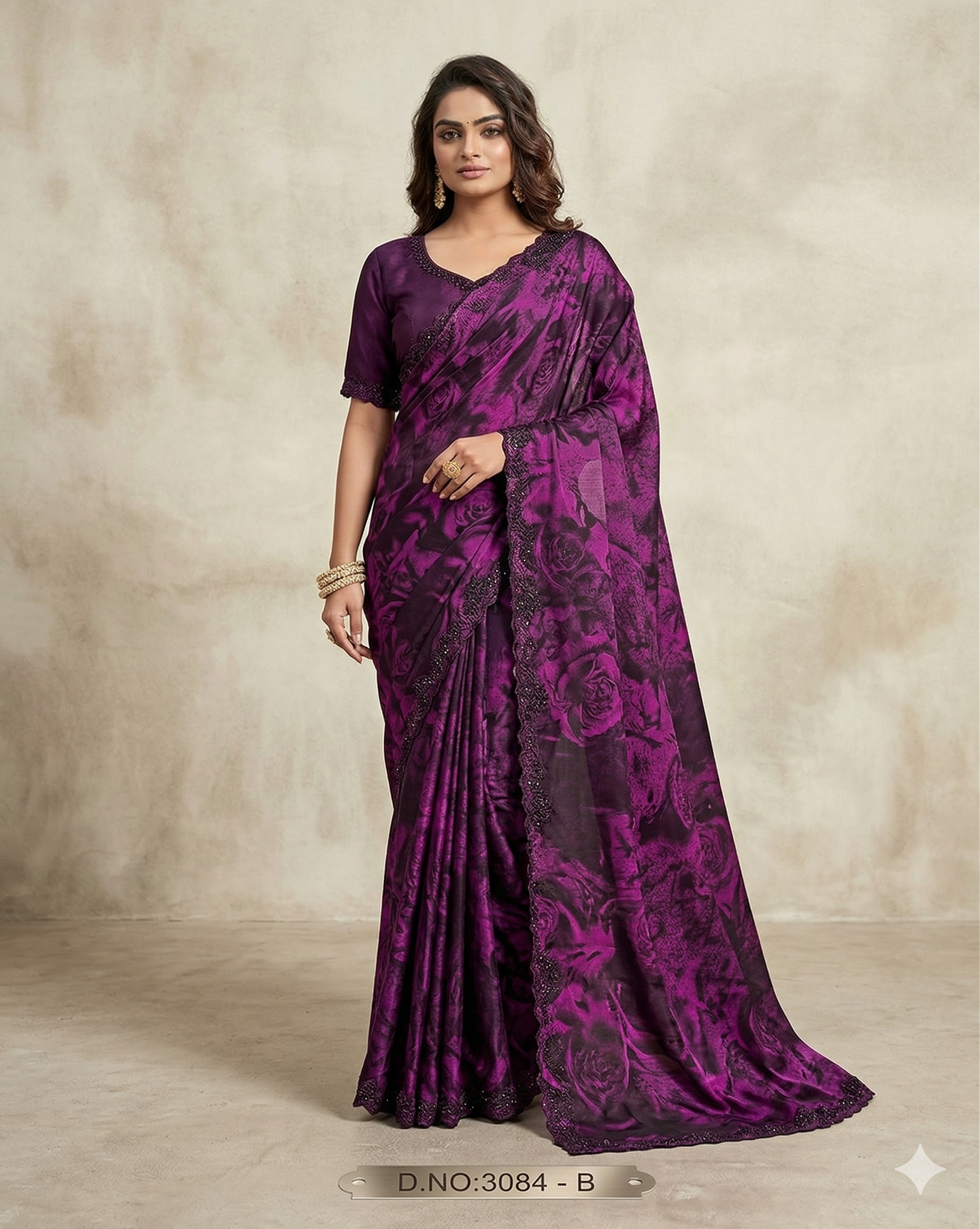 Satin Chiffon Purple