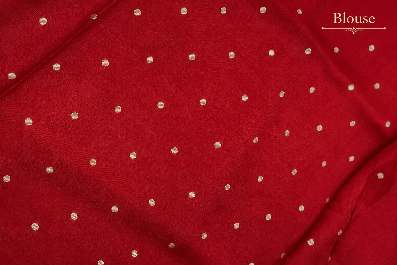 Deep Crimson Red Bandhani Semi Crepe Silk Saree