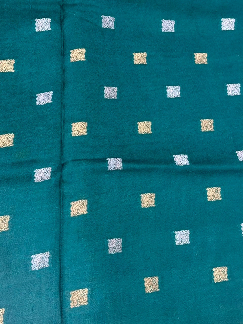 Emerald Green Semi Crepe Silk Saree