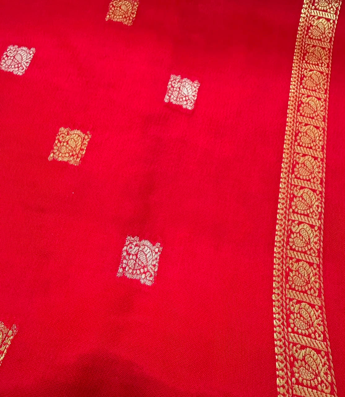 Rani Pink Bandhani Semi Crepe Silk Saree