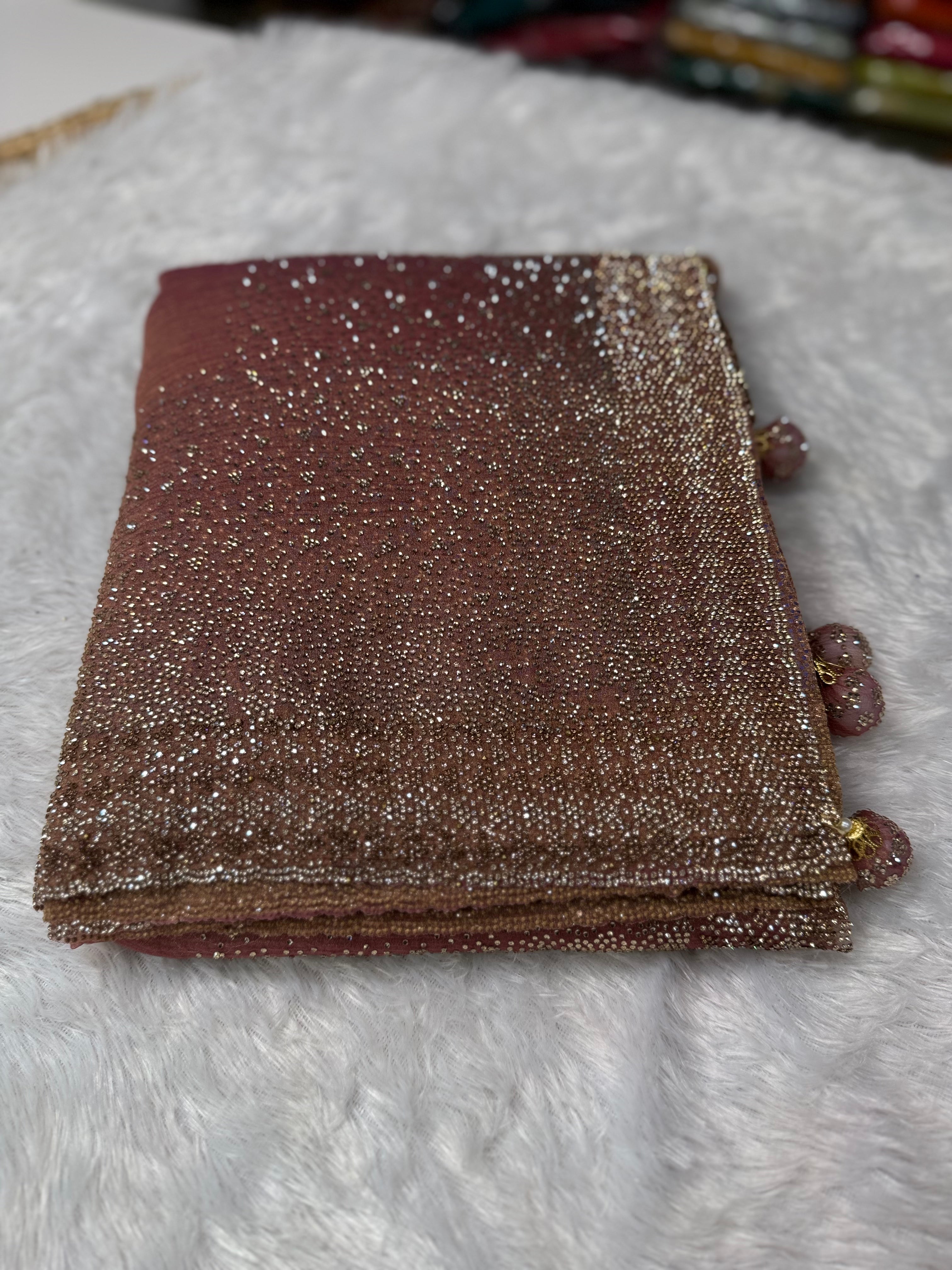 Sparkling saree Mouve