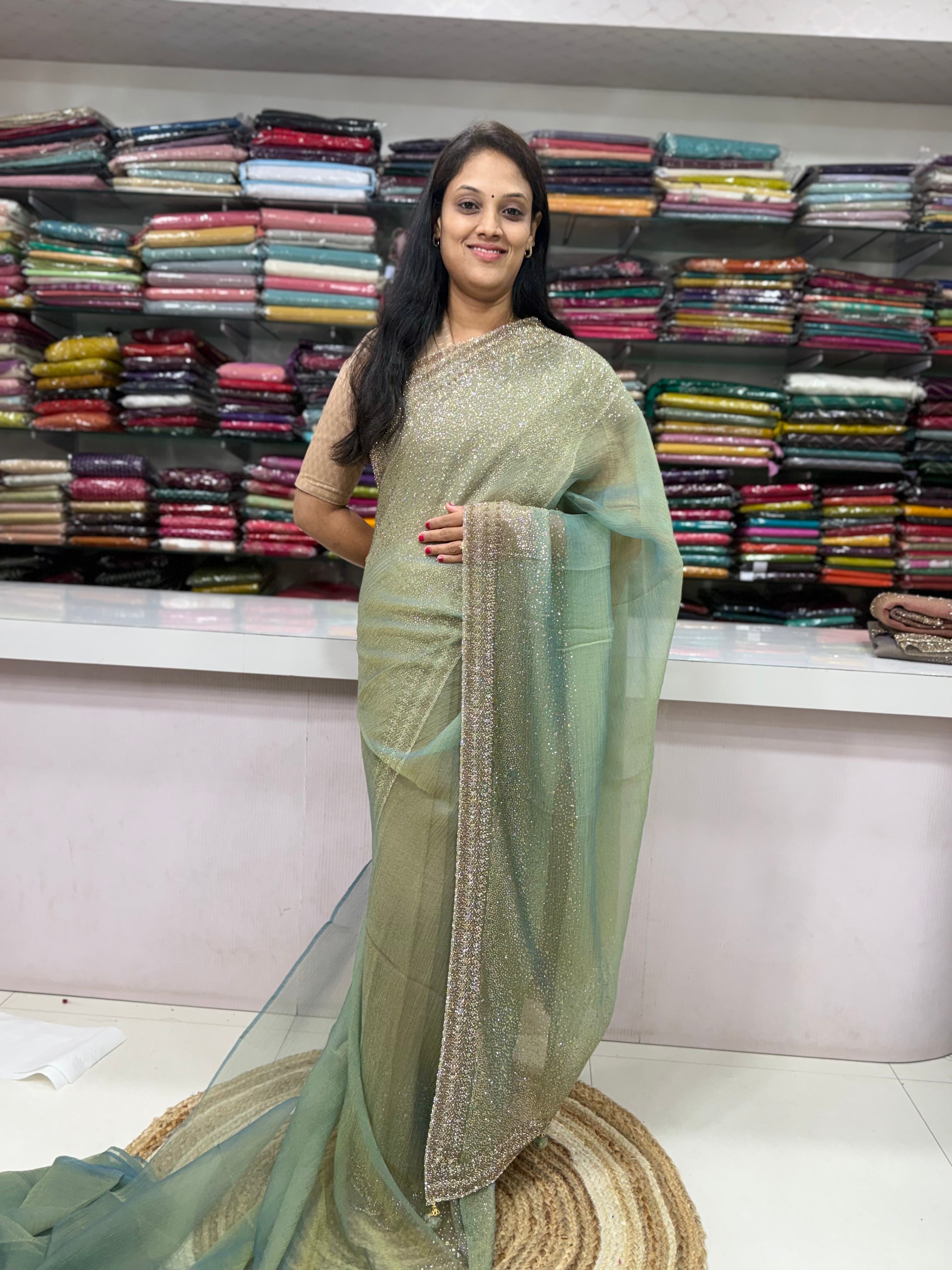 Sparkling Saree – See Green