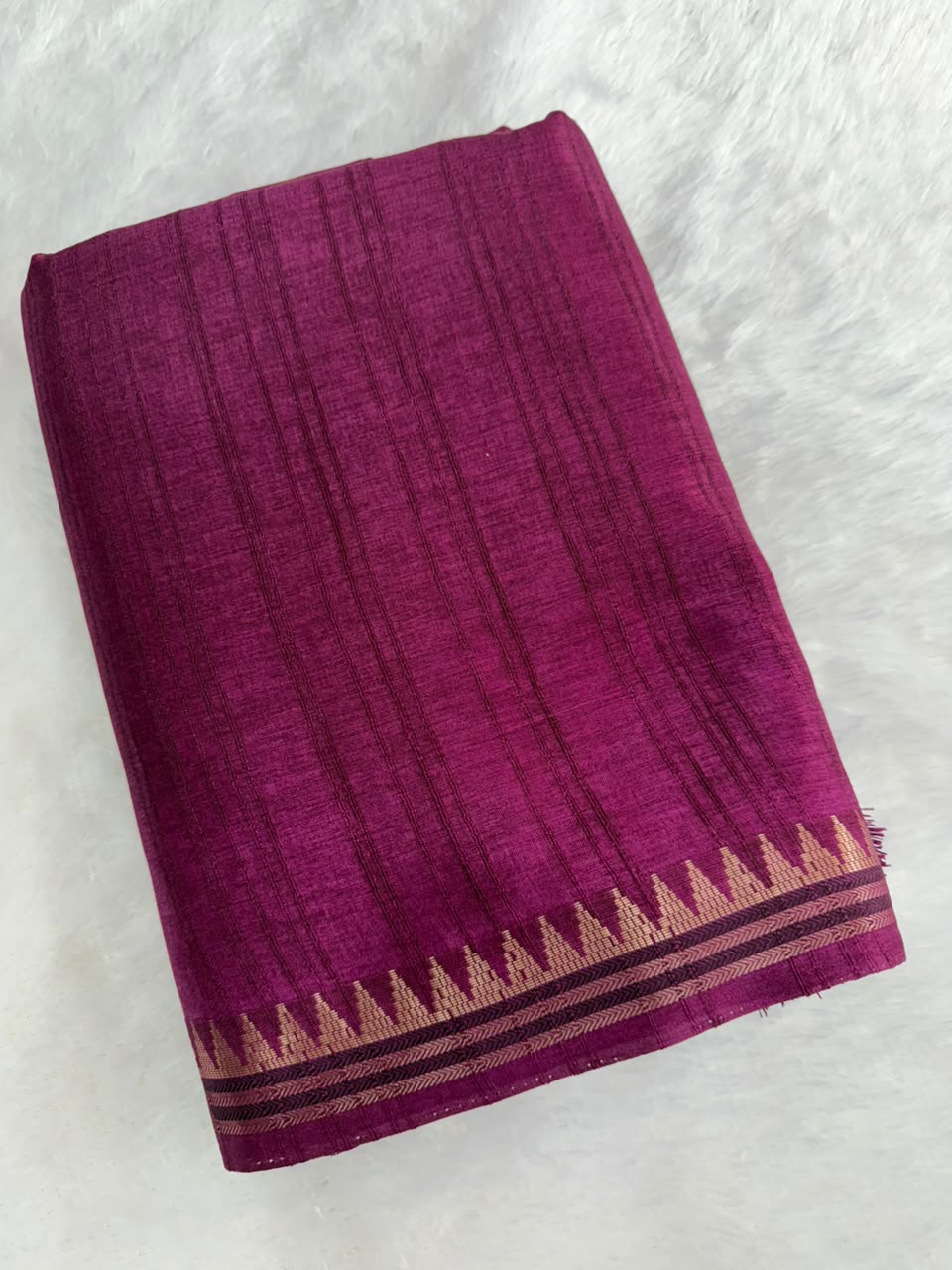 Royal Magenta Raw Silk Saree with Antique Zari