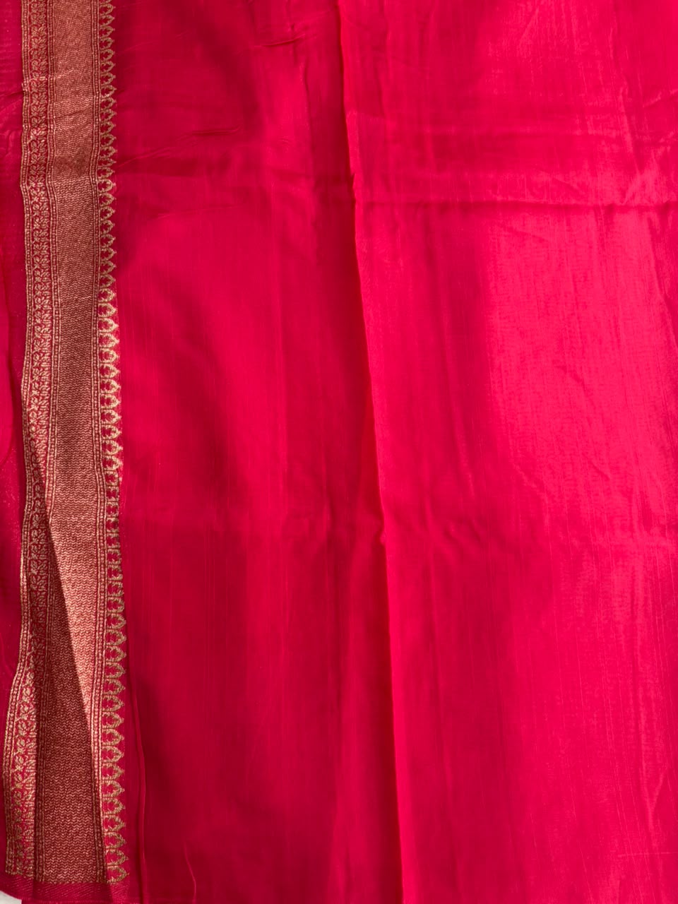 Wine Red Raw Silk Saree with Antique Gold Floral Motifs