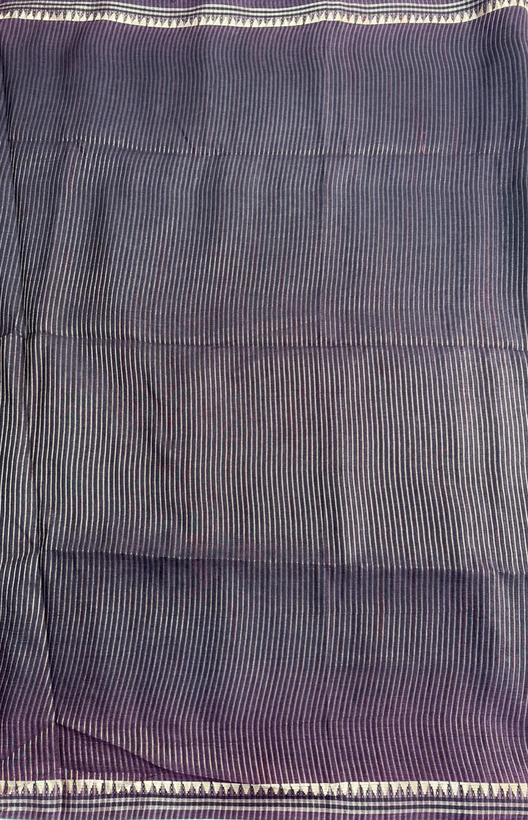 Royal Plum Raw Silk Saree with golden Zari