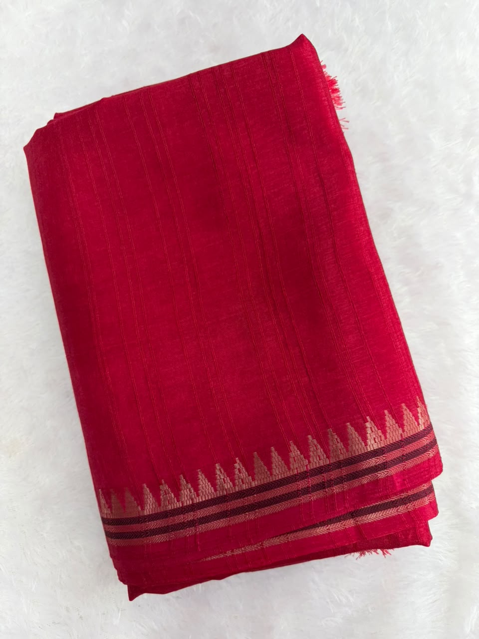 Dark Pink Raw Silk Saree with Antique Zari