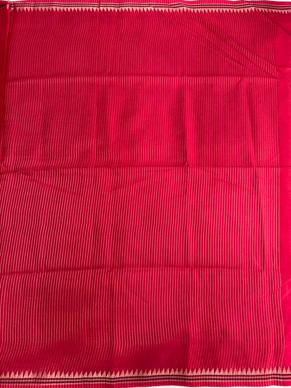 Dark Pink Raw Silk Saree with Antique Zari