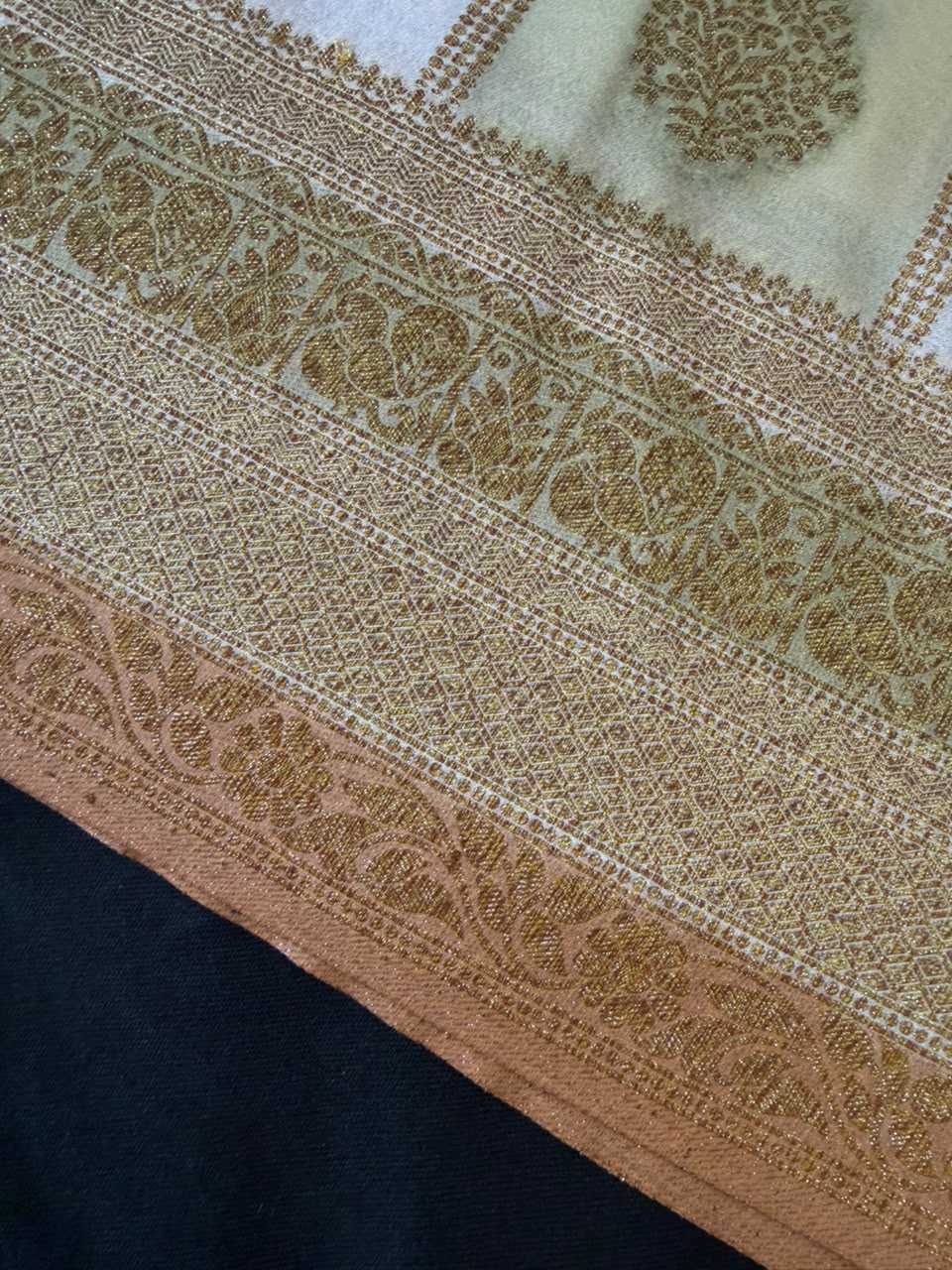 Powder Blue, Pastel Pink & Mint Green Zari Kaddi Georgette Saree