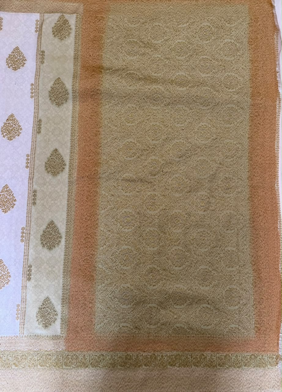 Powder Blue, Pastel Pink & Mint Green Zari Kaddi Georgette Saree