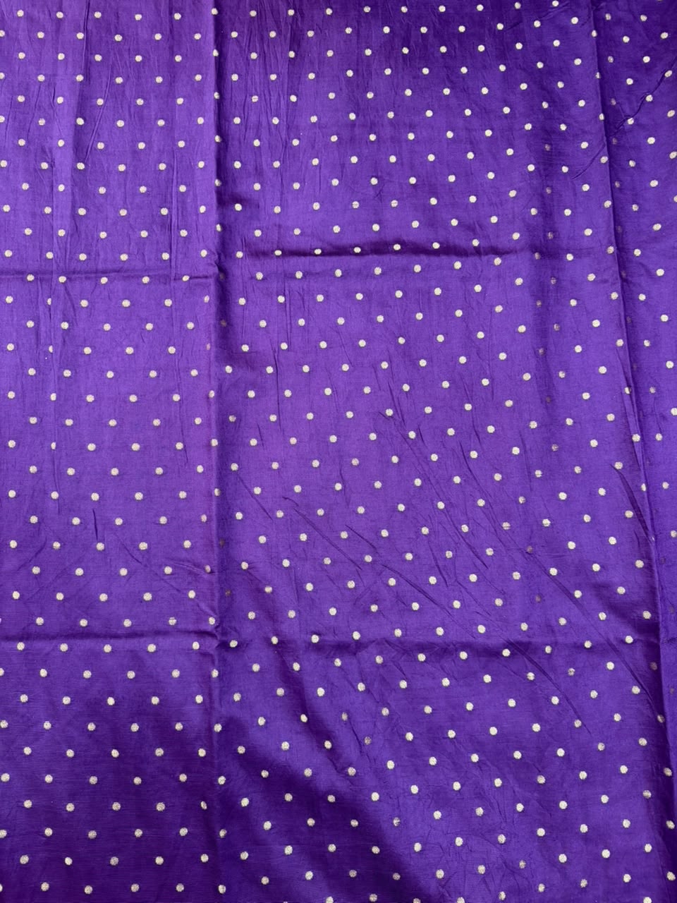 Mustard Yellow & Deep Purple Burberry Check Viscose Saree with Silver Zari