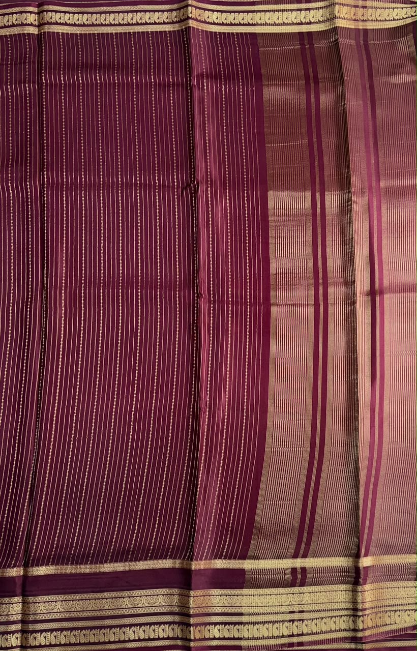 Royal Maroon Elegance Premium Crepe Saree with mango border