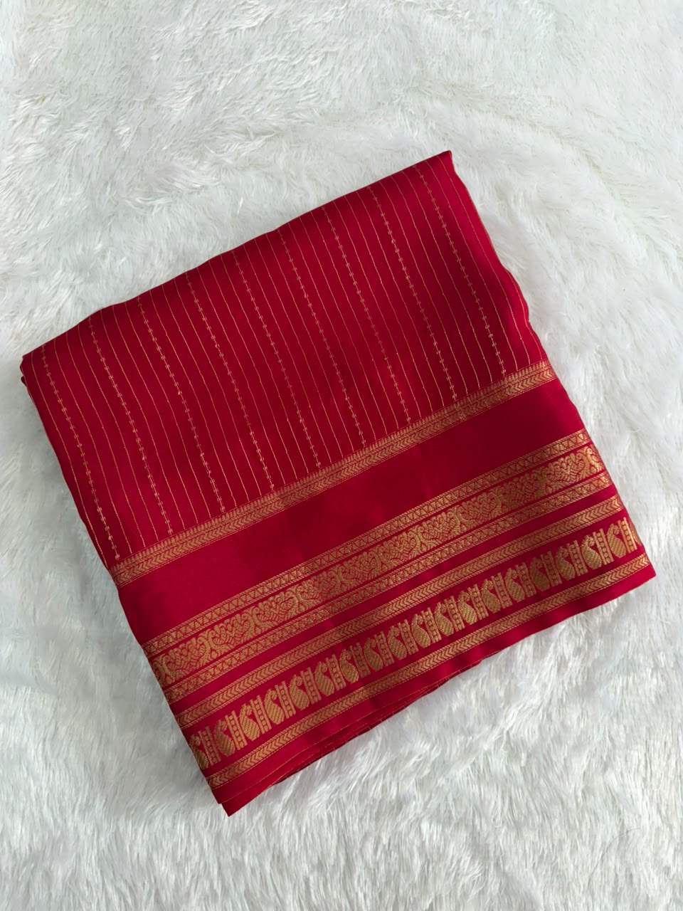 Elegant Rani Pink Premium Crepe Saree with Mango Border